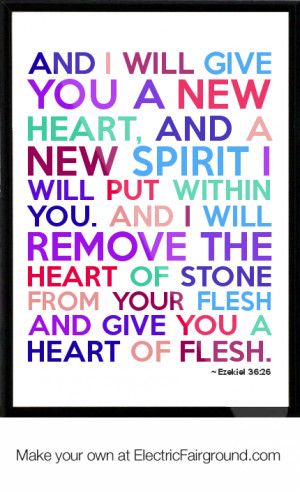 Ezekiel 36:26 Framed Quote