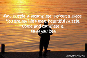 Any puzzle is incomplete without a piece,