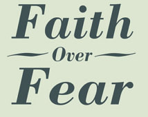 Vinyl decal, Faith over fear - Wall decal Wall lettering - Wall quote ...