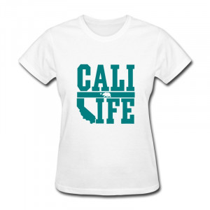 Low Price Gildan Women T Shirt Cali Life cool stylish word letter ...