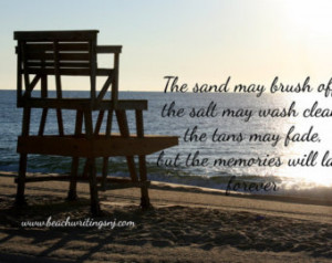 Beach Quote Photo Sand Salt Tan Memories last Forever Life Guard 5x7 ...