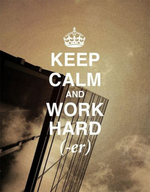 Keep Calm and Work Hard-er in 2012!