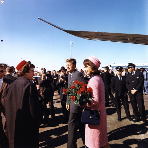 President and Mrs. Kennedy at Love Field, Dallas, Texas, 22 November ...