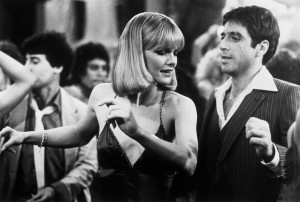 Al Pacino as Tony Montana and Michelle Pfeiffer as Elvira Hancock ...
