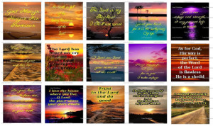 Bible Verses on Sunset Background Digital Collage 1 inch / 147