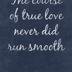 The Course Of True Love, William Shakespeare Quote, Poster Print ...