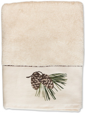 Pine Cone Branches Bath Towel