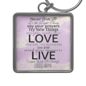 Inspirational Quotes and Sayings Key Chains