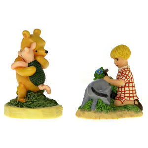 Christopher Robin Nailing Eeyore's Tail and Winnie the Pooh w/ Piglet