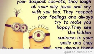 Best friend minion saying funny image