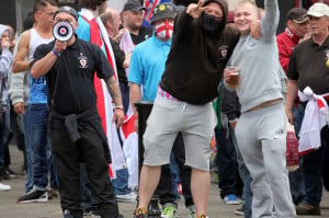EDL protesters come head to head with anti-fascist group during North ...