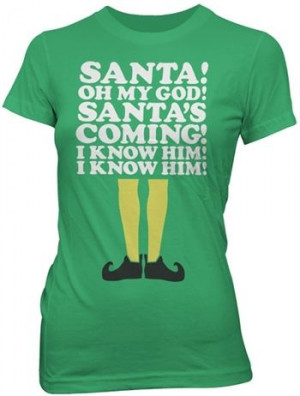 silhouette of Buddy the Elf (Will Ferrell) stating that he knows Santa ...
