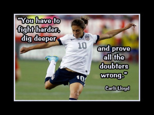Soccer Poster Carli Lloyd Olympic Champion Photo Quote Wall Art 5x7 ...