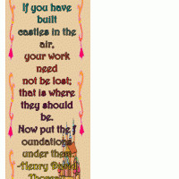 Half-Fold Bookmark with Thoreau Quote