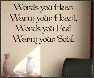 Vinyl Wall Words Quotes Stickers Warm Soul
