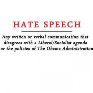 Hate Speech---this is the liberal definition...anything said about ANY ...