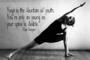 Yoga is the fountain of youth. You're only as young as your spine is ...