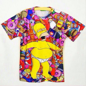 homer simpson donut funny pink shirt colorful must have trippy the ...