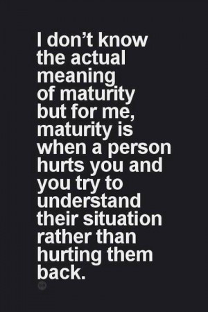 always like this when people hurt me, which lets other people ...