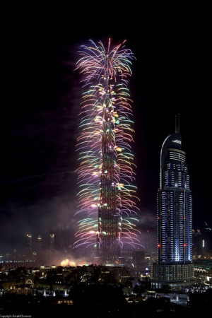 Funny photos funny Dubai building fireworks