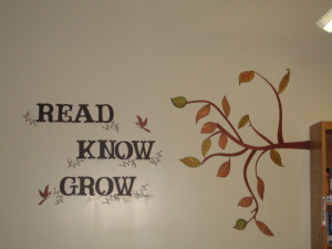 Library Wall Decoration Read Know Grow