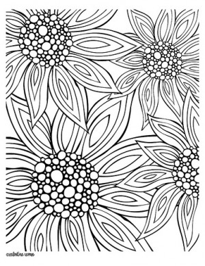 Zentangle Flower Coloring Pages