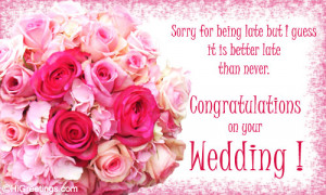 belated card to wish the married couple. Send this Belated Wishes ...