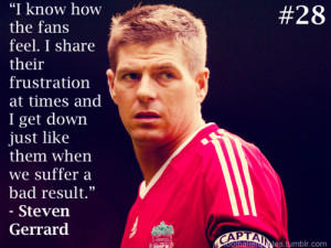 Steven Gerrard quote on fans