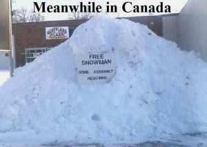 Meanwhile, in Canada #snowman