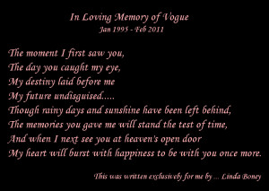 loving memory in loving memory of joey and loving memory poem to my ...