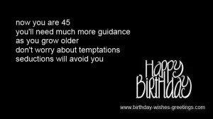 funny messages 45th birthday for him -