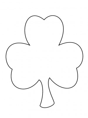 Shamrock pattern for coloring, painting, scissor cutting practice ...