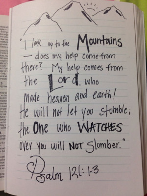 will lift up my eyes to the hills—from whence comes my help? My ...