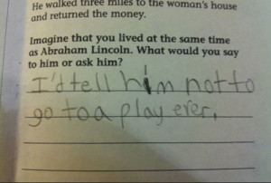 Funny History test Answer!