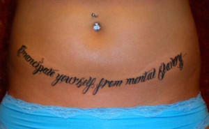 Emancipate Yourself From Mental Slavery Tattoo