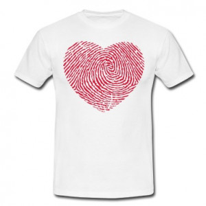 Fingerprint heart T-Shirts