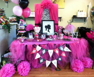 Barbie Vintage Inspired Candy Buffet Table For The Kiddos