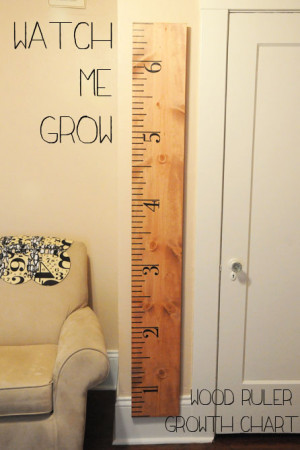 Wooden Ruler Growth Chart