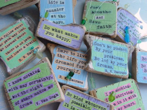Thoughtful quotes on reclaimed wood.