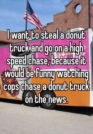 Cops chasing a donut truck