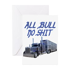 All Bull No Shit Greeting Card for