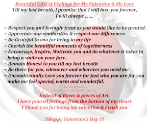 Beautiful Gifts Feelings for Valentines Day