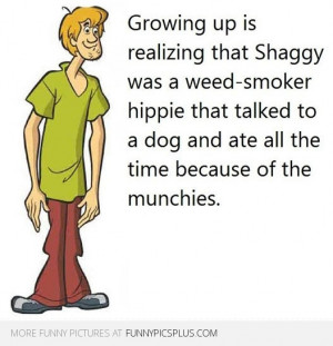 quotes scooby doo shaggy was a weed smoking hippie that spoke to a dog ...