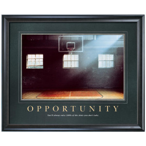Opportunity Basketball Motivational Poster