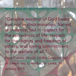 hatred or violence, but in respect for the sacredness of life, respect ...