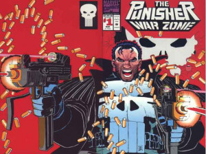 ... out of an actual punisher comic and boy what a manly punisher that was