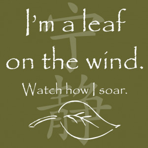 serenity leaf on the wind i m a leaf on the wind watch how i soar