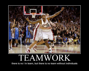 team can only win if everyone in the team can collaborate.