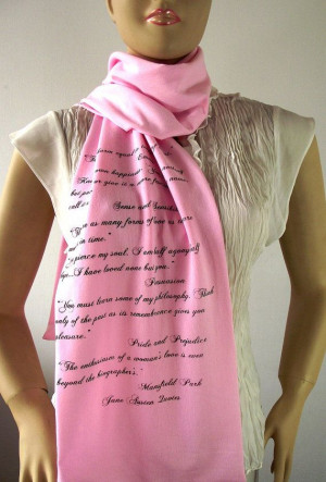 ... Quotes Scarf Pashmina Handprinted Scarf - Ivory - Silk Scarf with
