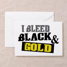 Bleed Black and Gold Greeting Cards (Pk of 10) for